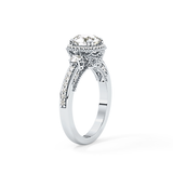 Round Cluster Lab Grown Diamond Engagement Ring
