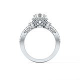 Round Cluster Lab Grown Diamond Engagement Ring