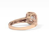 Round Halo & Pave Lab Grown Diamond Engagement Ring