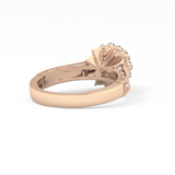 Round Halo & Pave Lab Grown Diamond Engagement Ring