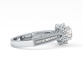 Round Halo & Pave Lab Grown Diamond Engagement Ring