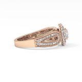 Round Halo & Pave Lab Grown Diamond Engagement Ring