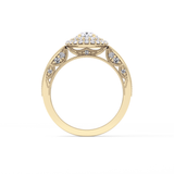 Oval Double Halo & Pave Lab Grown Diamond Engagement Ring