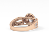 Oval Double Halo & Pave Lab Grown Diamond Engagement Ring