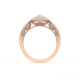 Oval Double Halo & Pave Lab Grown Diamond Engagement Ring