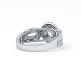 Oval Double Halo & Pave Lab Grown Diamond Engagement Ring