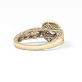 Round Halo & Pave Lab Grown Diamond Engagement Ring