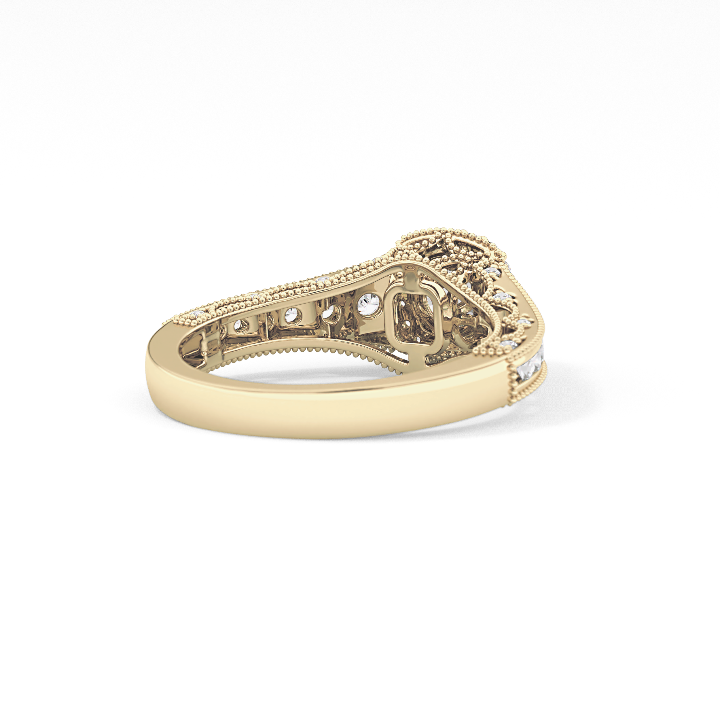 Round Cluster Lab Grown Diamond Engagement Ring
