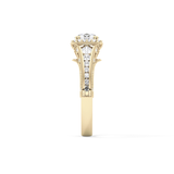 Round Cluster Lab Grown Diamond Engagement Ring