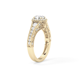 Round Cluster Lab Grown Diamond Engagement Ring
