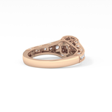 Round Cluster Lab Grown Diamond Engagement Ring