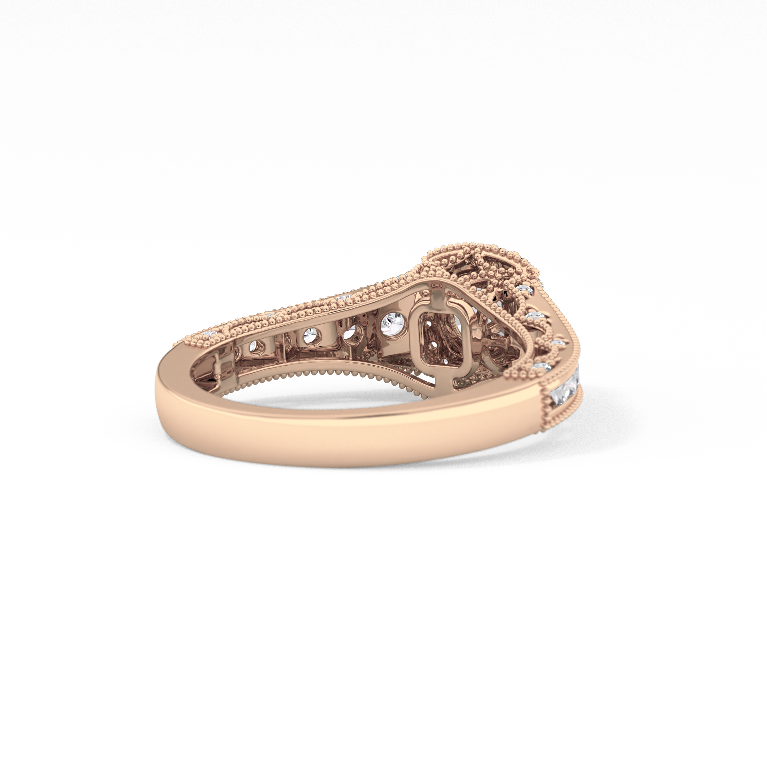 Round Cluster Lab Grown Diamond Engagement Ring
