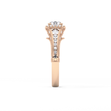 Round Cluster Lab Grown Diamond Engagement Ring