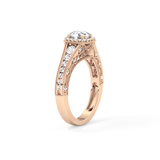 Round Cluster Lab Grown Diamond Engagement Ring
