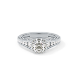Round Cluster Lab Grown Diamond Engagement Ring