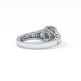 Round Cluster Lab Grown Diamond Engagement Ring