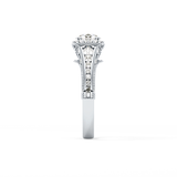 Round Cluster Lab Grown Diamond Engagement Ring
