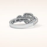 0.84 CT Round Shaped Cluster Moissanite Engagement Ring