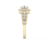 Round Halo & Pave Lab Grown Diamond Engagement Ring