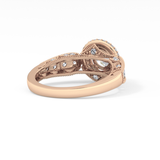 Round Halo & Pave Lab Grown Diamond Engagement Ring