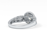 Round Halo & Pave Lab Grown Diamond Engagement Ring
