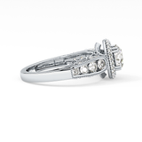 Round Halo & Pave Lab Grown Diamond Engagement Ring