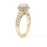 Round Halo & Pave Lab Grown Diamond Engagement Ring