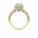 Round Halo & Pave Lab Grown Diamond Engagement Ring