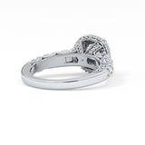 Round Halo & Pave Lab Grown Diamond Engagement Ring