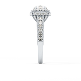 Round Halo & Pave Lab Grown Diamond Engagement Ring