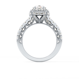 Round Halo & Pave Lab Grown Diamond Engagement Ring