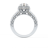 Round Halo & Pave Lab Grown Diamond Engagement Ring
