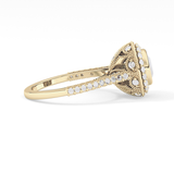 Round Halo & Pave Lab Grown Diamond Engagement Ring