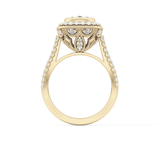 Round Halo & Pave Lab Grown Diamond Engagement Ring