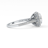 Round Halo & Pave Lab Grown Diamond Engagement Ring