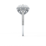 Round Halo & Pave Lab Grown Diamond Engagement Ring
