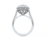 Round Halo & Pave Lab Grown Diamond Engagement Ring