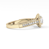 Round Halo & Pave Lab Grown Diamond Engagement Ring