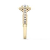 Round Halo & Pave Lab Grown Diamond Engagement Ring