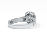 Round Halo & Pave Lab Grown Diamond Engagement Ring