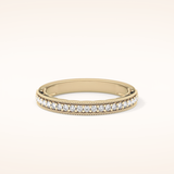 0.17 TCW Round Shaped Moissanite Half Eternity Wedding Band