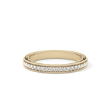 Half Eternity Wedding Band with 0.17 TCW Round Cut Moissanite – Yellow, White, or Rose Gold