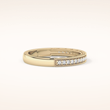 0.17 TCW Round Shaped Moissanite Half Eternity Wedding Band
