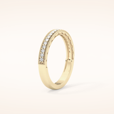 0.17 TCW Round Shaped Moissanite Half Eternity Wedding Band