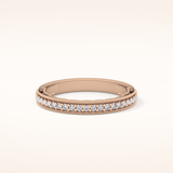 0.17 TCW Round Shaped Moissanite Half Eternity Wedding Band