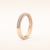0.17 TCW Round Shaped Moissanite Half Eternity Wedding Band