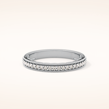 0.17 TCW Round Shaped Moissanite Half Eternity Wedding Band