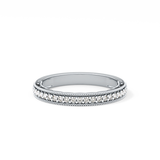Half Eternity Wedding Band with 0.17 TCW Round Cut Moissanite – Yellow, White, or Rose Gold