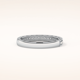 0.17 TCW Round Shaped Moissanite Half Eternity Wedding Band