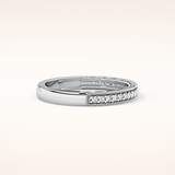 0.17 TCW Round Shaped Moissanite Half Eternity Wedding Band